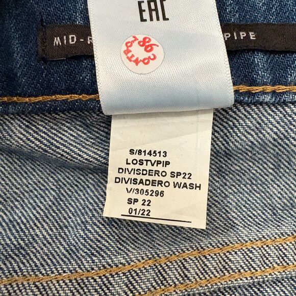 NWT Banana Republic Mid-Rise Loose Stovepipe Jeans Divisadero Wash Size 34 Waist - Picture 8 of 8